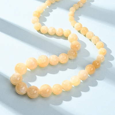 Natural Yellow Jade Graduated Beaded Necklaces GG-CBAA808-01P-1