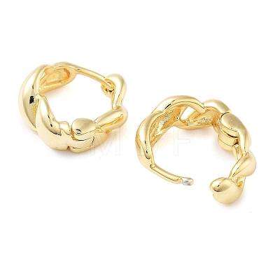 Brass Curly Hoop Earrings for Women EJEW-F347-01G-01-1