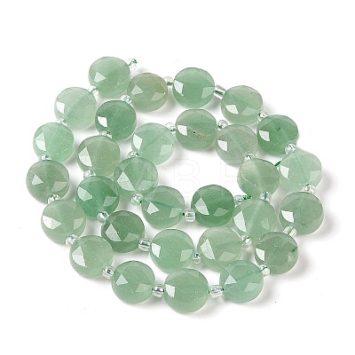 Natural Green Aventurine Bead Strands G-C116-A02-01-1