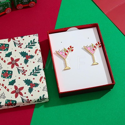 Christmas Alloy Enamel Stud Earrings FS-WGF3B22-01-1
