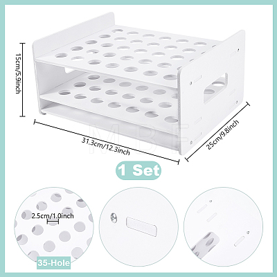 Desktop 35-Hole PVC Scissors Storage Racks ODIS-WH0079-088A-1