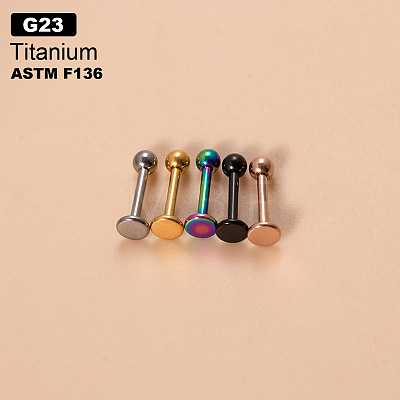 G23 Titanium Round Ball Threadless Labrets WGFD71D-28-1