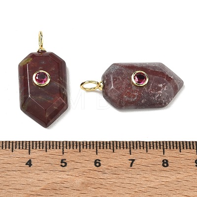 Natural Red Line Jasper Red Vein Jasper Pendants KK-CBAF9BC-20G-06-1