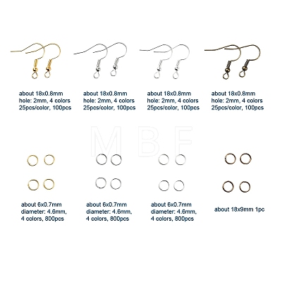 DIY Earrings Finding Kits DIY-YW0002-36-1