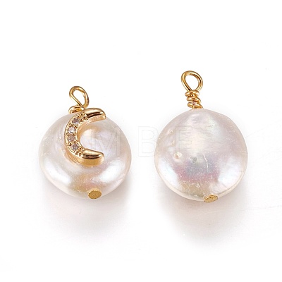Natural Cultured Freshwater Pearl Pendants PEAR-I005-02-1