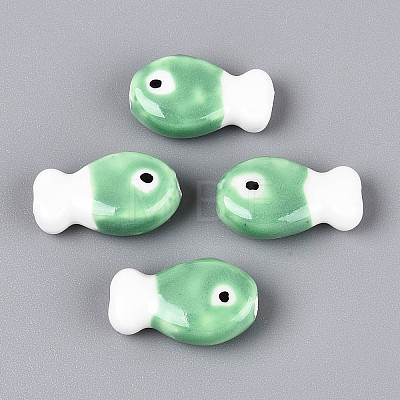 Handmade Porcelain Ceramic Beads PORC-T134-26C-1