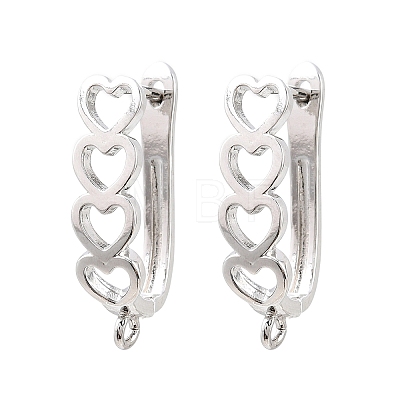 Brass Hoop Earring Findings KK-CBA5558-01P-1