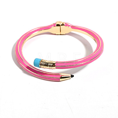 Pencil Design Alloy Enamel Cuff Bangles FS-WG7604E-03-1