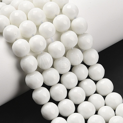 Natural White Jade Bead Strands G-R166-10mm-22-1
