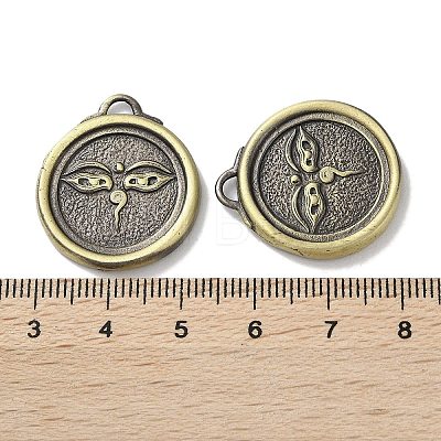 Tibetan Style Brass Pendants KK-M284-26AB-1