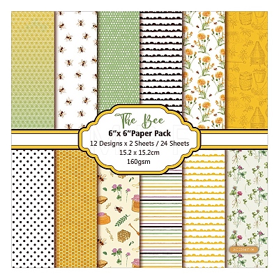 24Pcs 12 Styles Scrapbook Paper Pads PW-WG54B60-01-1