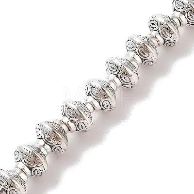 Tibetan Style Bicone Alloy Bead Strands X-TIBEB-O007-14-RS-1