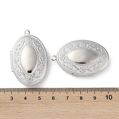 Rack Plating Brass Locket Pendants KK-G489-05P-1