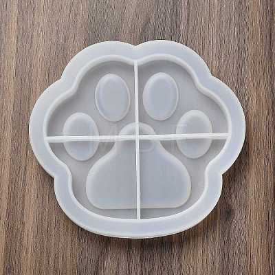 DIY Cat Paw Print Tray Silicone Molds DIY-G113-07-1