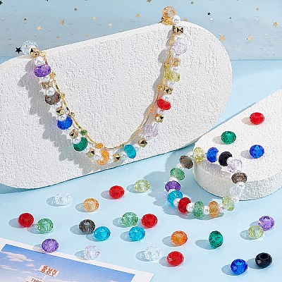 140Pcs 14 Colors Glass European Beads GLAA-PH0004-52-1