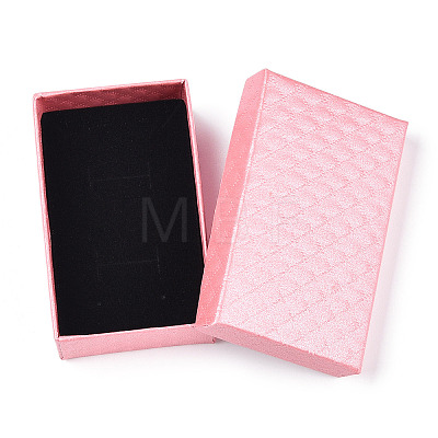 Rhombus Textured Cardboard Jewelry Boxes CBOX-T006-02E-1