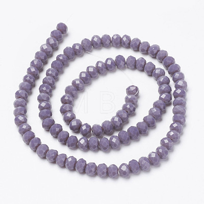 Opaque Solid Color Glass Beads Strands EGLA-A034-P8mm-D11-1