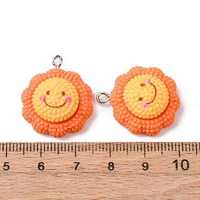 Opaque Resin Pendants RESI-G127-01D-1