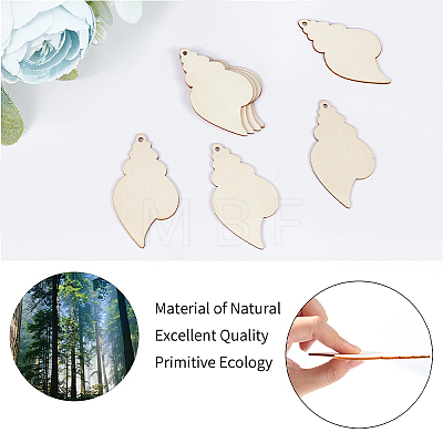 Animal Theme Unfinished Blank Wooden Pendants Set for Painting Arts WOOD-WH0124-26G-1