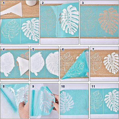 Self-Adhesive Silk Screen Printing Stencil DIY-WH0173-001W-1