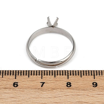 304 Stainless Steel Cuff Ring Components STAS-D372-01P-1