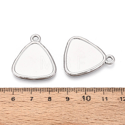 304 Stainless Steel Pendant Cabochon Settings STAS-N108-68P-1