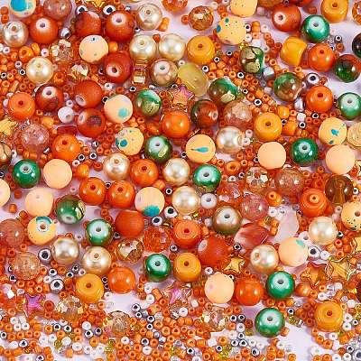 2 Bag Glass Round Beads Set JX547G-1