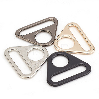 ANATTASOUL 32Pcs 4 Colors Alloy Adjuster Triangle Buckles AJEW-AN0007-14-1