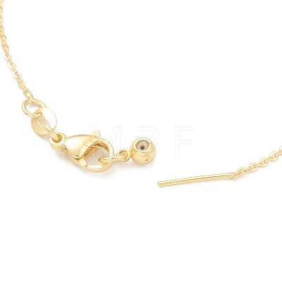 Brass Cable Chain Necklaces X-MAK-H102-01G-1