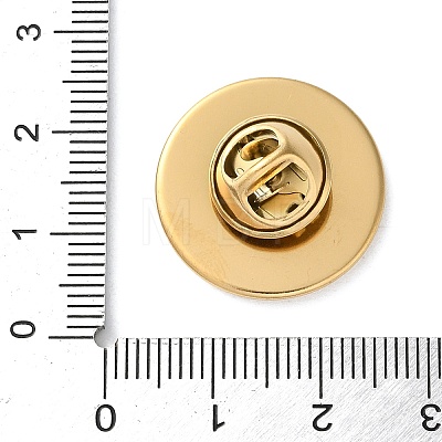 304 Stainless Steel Flat Round Brooch Brooch Base Settings LS-STAS-S172-10B-G-1