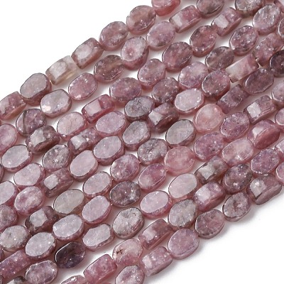 Natural Lepidolite/Purple Mica Stone Beads Strands G-H343-A01-01-1