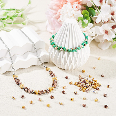 480Pcs 4 Colors Picasso Glass Seed Beads SEED-TA0001-07A-1