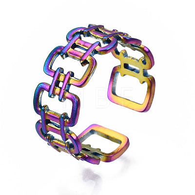 Open Rectangle Cuff Rings RJEW-N038-014-1