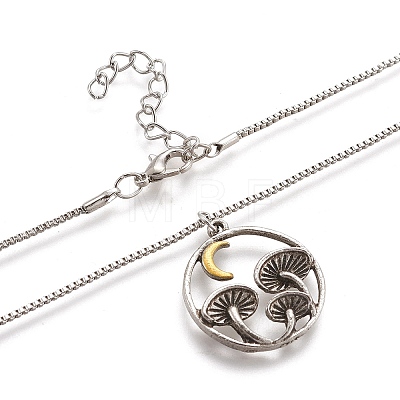 Alloy Pendant Necklaces LS-NJEW-F278-01AS-RS-1