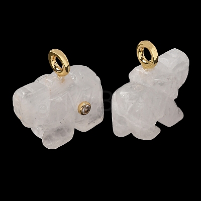 Natural Quartz Crystal Carved Pendants G-H357-01G-15-1