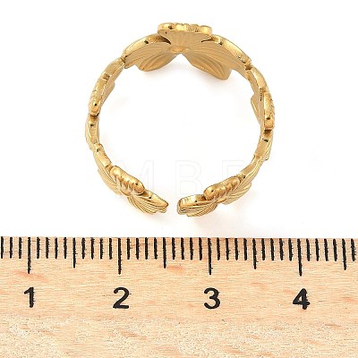 304 Stainless Steel Open Cuff Rings for Women RJEW-U060-01F-G-1