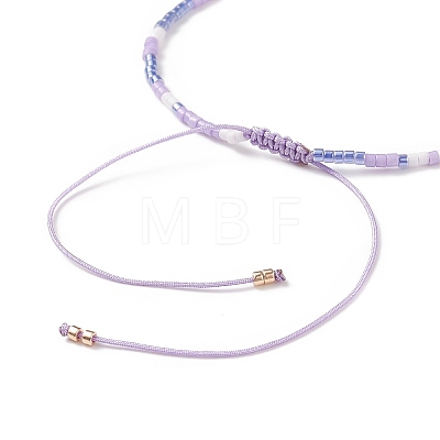 Mixed Natural Gemstone & Glass Seed Beaded Bracelets BJEW-JB08950-1