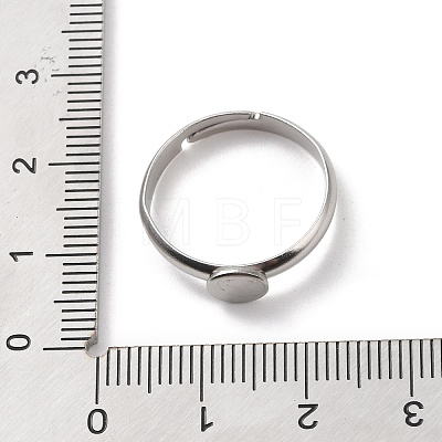 Non-Tarnish 304 Stainless Steel Pad Ring Settings STAS-K278-11A-P-1