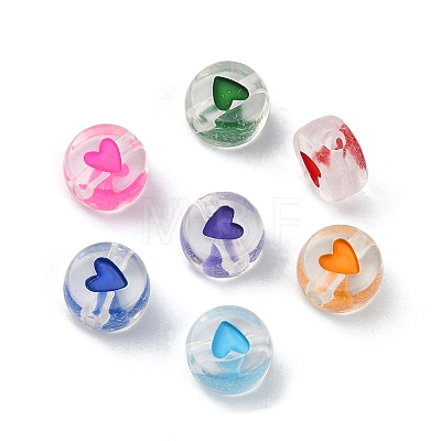 7 Colors Transparent Acrylic Beads TACR-YW0001-57B-1