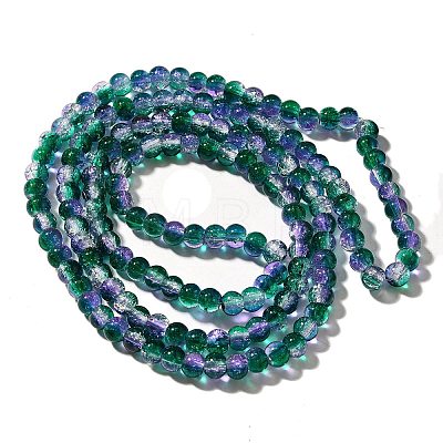 Crackle Glass Beads Strands CCG-C002-6mm-03-1