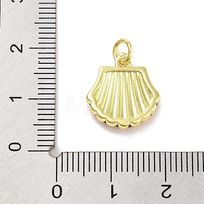 Real 18K Gold Plated Rack Plating Brass Enamel Charms KK-M293-31G-03-1