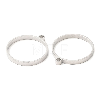 Non-Tarnish 304 Stainless Steel Open Back Bezel Flat Round Pendants X-STAS-Z040-04B-P-1