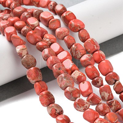 Dyed Natural Imperial Jasper Beads Strands G-U011-A02-01-1