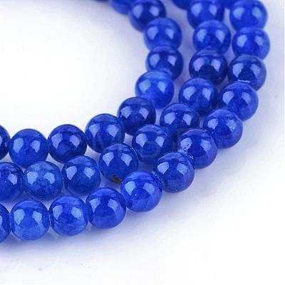 Natural Dyed Yellow Jade Gemstone Bead Strands G-R271-10mm-Y22-1