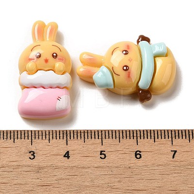 Rabbit Theme Opaque Resin Decoden Cabochons CRES-P034-01-1