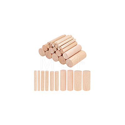  50Pcs 5 Style Solid Beech Wood Craft Sticks WOOD-NB0002-68A-1