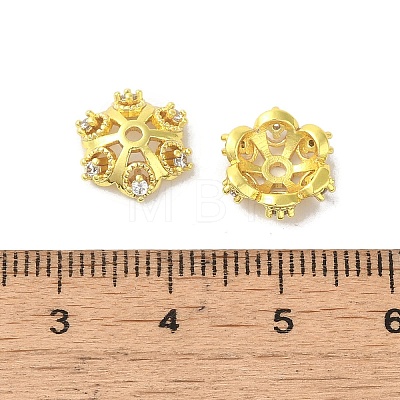 Rack Plating Brass Beads Caps KK-B088-05C-G-1