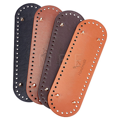 WADORN 4Pcs 4 Colors PU Leather Bag Nail Bottoms FIND-WR0005-55-1