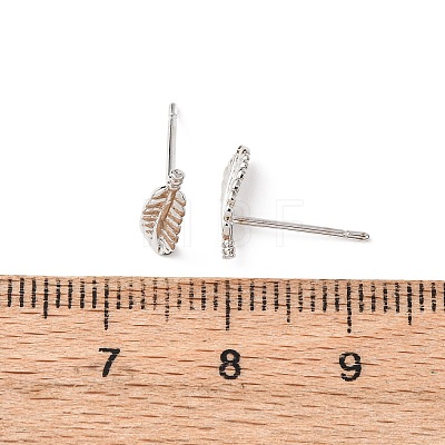 Brass Stud Earrings EJEW-L278-08P-1