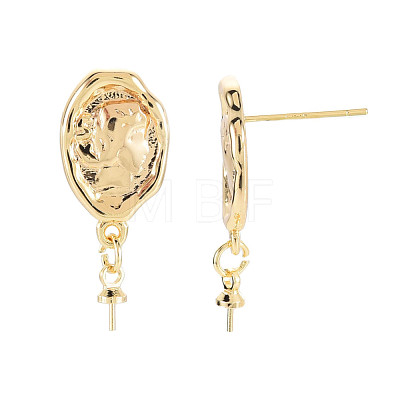 Rack Plating Brass Stud Earring Findings X-KK-N233-185-1